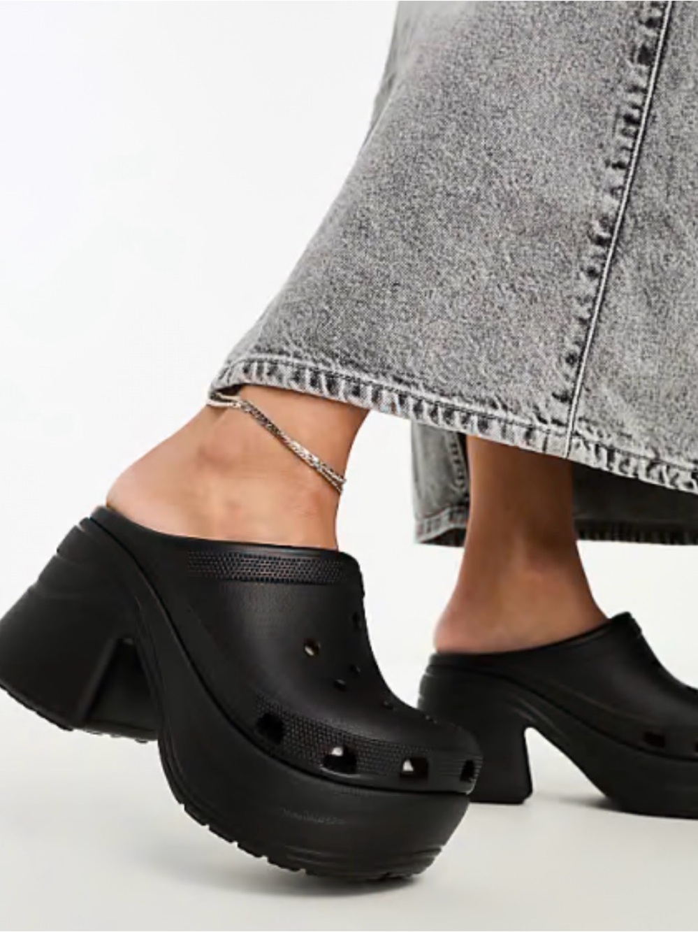 CROCS Black Siren Black Platform Clog women’s 12 Man 10